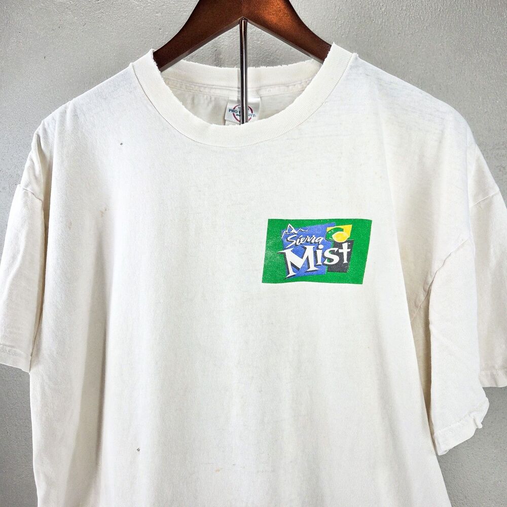 Vintage Y2K Sierra Mist Promo Distressed T-Shirt Delta Pro Weight Sz XL